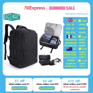 BAGSMART Koffer Reisrugzak voor Easyjet Cabin Bag 45x36x20 Herenrugzakken Uitstekende waterdichte 17'' laptoprugzak - AliExpress 1524