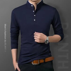 Heren Business Casual Polo T-shirt met lange mouwen Zomer Comfortabele ademende top voor formele gelegenheden - AliExpress 200000343