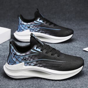 Heren Sneakers Zomer Veterschoenen Ademend Mesh Hoge Elasticiteit Casual Mode Sport Loopschoenen Trendy Tennisschoenen - AliExpress 201768104