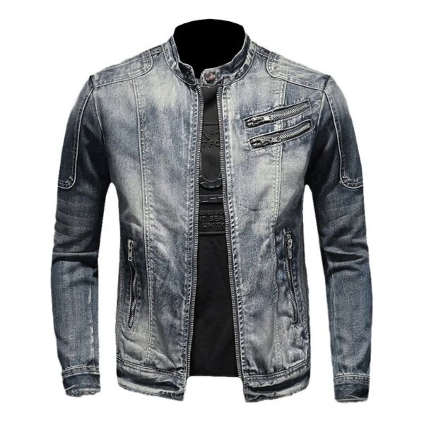 Hoge kwaliteit lente herenmode casual sport Europese en Amerikaanse denim jack met ritssluiting M-4XL jassen voor heren herenjas - AliExpress 200000343