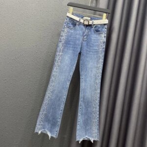 Hoge Taille Shot Brief Broek Voor Vrouwen Bell Bottom Met Strass Uitlopende Blauwe Broek Flare Womens Jeans Broek Broek A Z Maat X Larg - AliExpress 200000345