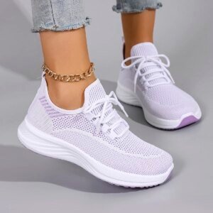 Lente en herfst nieuwe casual veterschoenen voor dames, comfortabele, ademende, lichtgewicht en slijtvaste sport- en vrijetijdsschoenen - AliExpress 322