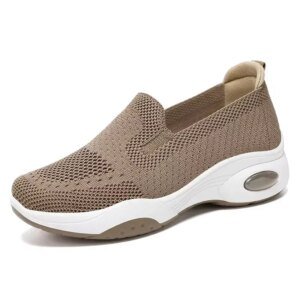 Lente en herfst sporttennisschoenen Damesmode Zachte bodem Platte wandelschoenen Ademende gebreide vrijetijdsschoenen - AliExpress 322