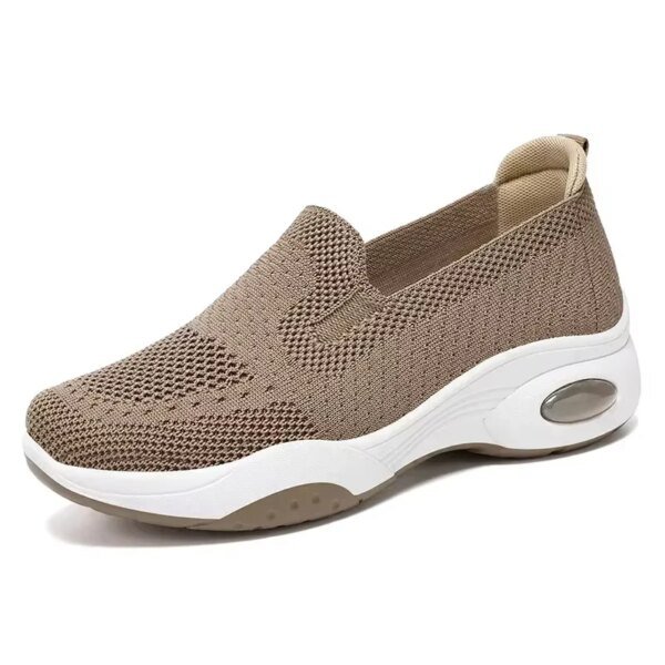 Lente en herfst sporttennisschoenen Damesmode Zachte bodem Platte wandelschoenen Ademende gebreide vrijetijdsschoenen - AliExpress 322