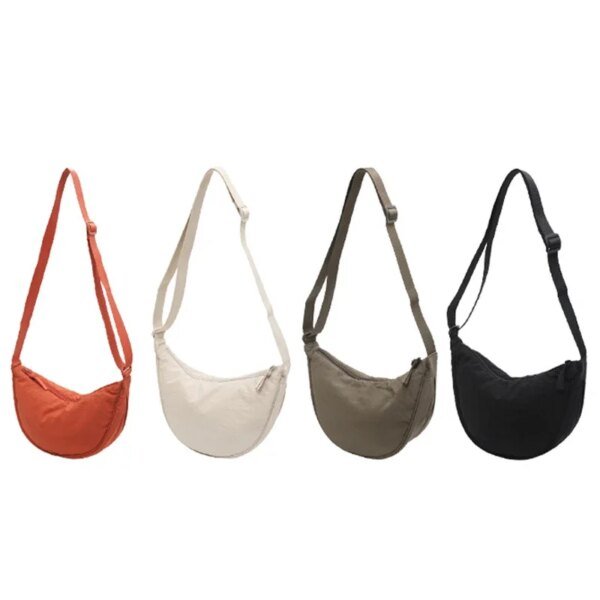 Nieuwe eenvoudige en casual effen kleur nylon damesknoedeltas met grote capaciteit, schoudertas voor reizen en woon-werkverkeer - AliExpress 1524