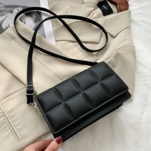 Nieuwe effen kleur mode schouderhandtassen vrouwelijke reistas geruite kleine PU lederen crossbody tassen voor dames - AliExpress 1524