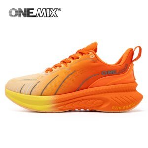 ONEMIX Nieuwe Demping Loopschoenen Voor Mannen Geschikt Zware Lopers Lace Up Sport Vrouwen Antislip Outdoor Atletische Mannelijke Sneakers - AliExpress 201768104