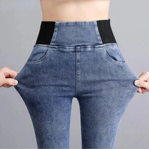 Over maat 38, elastische taille skinny jeans dames lente slanke stretch denim broek vintage potlood vaqueros moeder pantalones de mujer - AliExpress 200000345