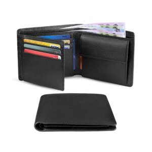 Portefeuilles Heren Slank RFID-blokkerend echt leer met muntvak 2 bankbiljettenvakken 10 creditcardhouders Portemonnee voor heren - AliExpress 1524